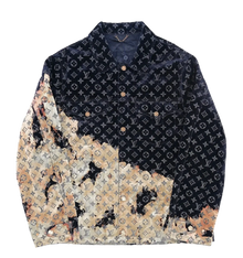 Louis Vuitton 'Bleach Effect' Monogram Denim Jacket