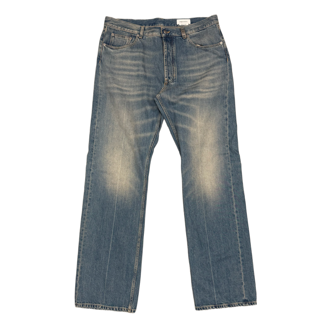 Alexander McQueen 'Blue Wash' Straight Leg Jeans