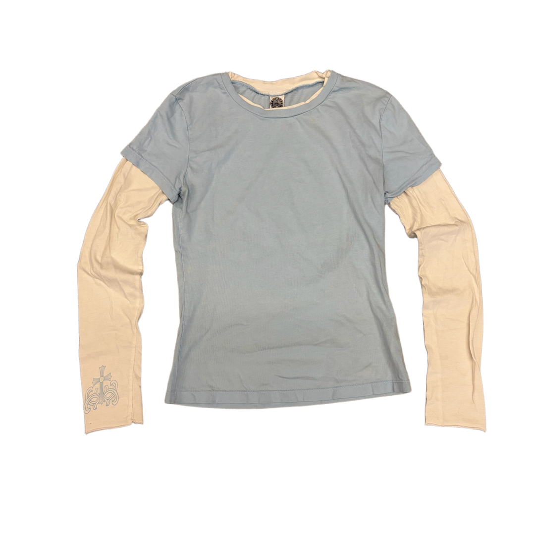 Chrome Hearts Vintage Women's 'Baby Blue Layered' Longsleeve