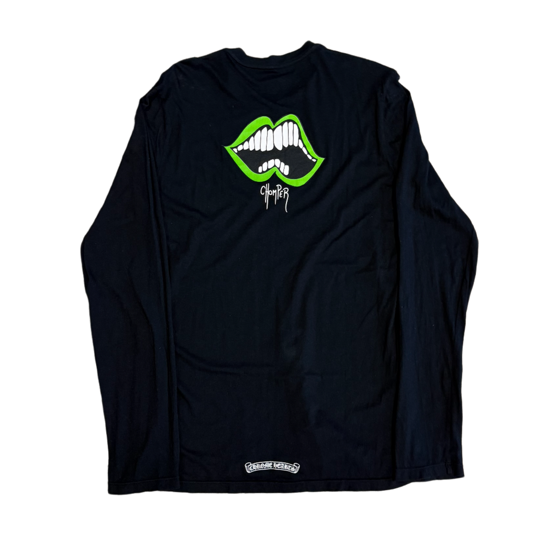 Chrome Hearts 'Green Chomper' Black Longsleeve Tee