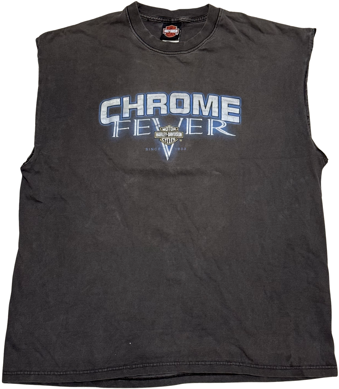 Harley Davidson 'Chrome Fever' Fort Wayne Cutoff Vintage Tee