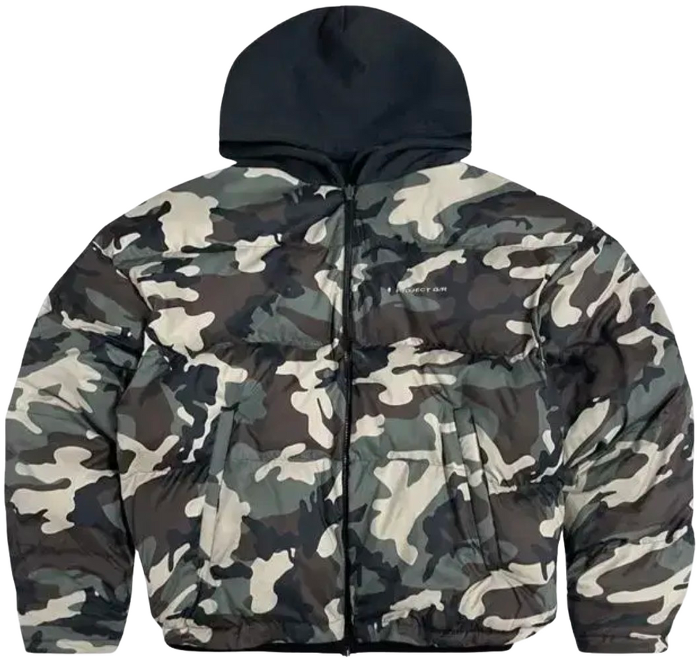 Project G/R 'Army' Reversible Hooded Puffer Jacket