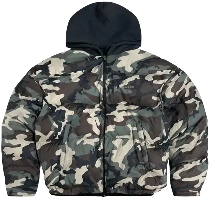 Project G/R 'Army' Reversible Hooded Puffer Jacket