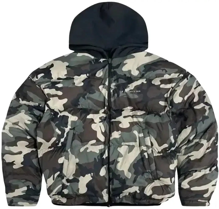 Project G/R 'Army' Reversible Hooded Puffer Jacket