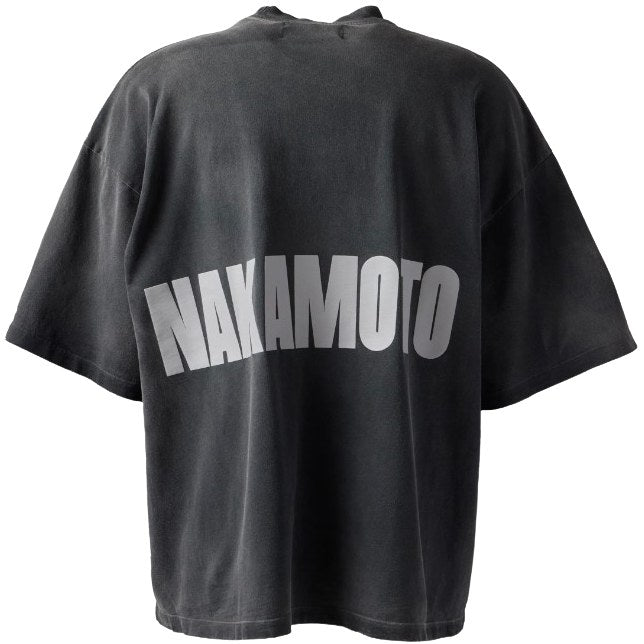 Satoshi Nakamoto 'Impact Logo' Oversized Black Tee