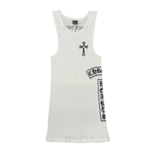 Chrome Hearts Vintage White 'Studded Cross T Bar FUCK YOU' Tank Top