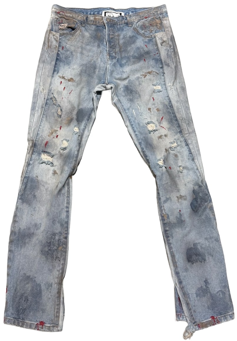 Rivington roi Rebis 'Indigo' Painted Repented Jeans