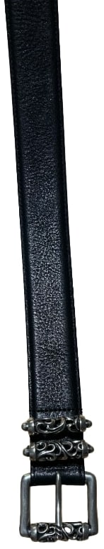Chrome Hearts 'Black' Double Roller Leather Belt