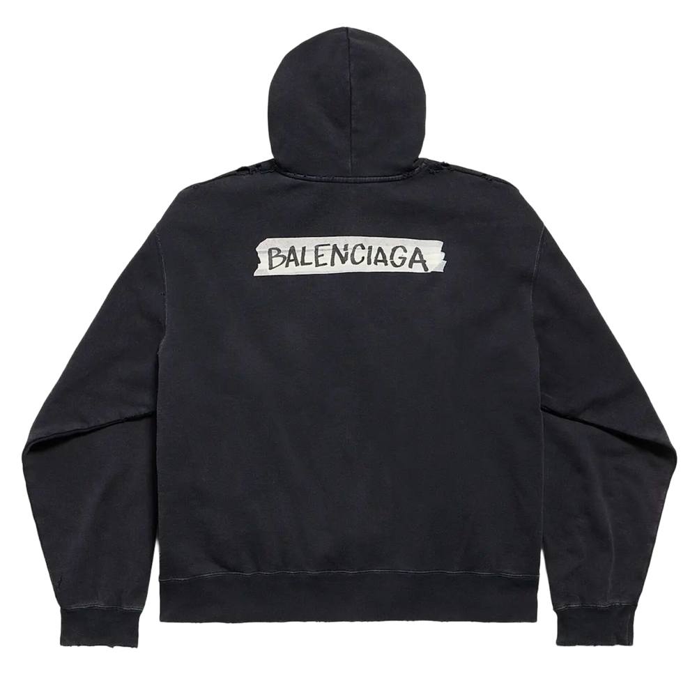 Balenciaga 'Masking Tape' Zip-up Hoodie