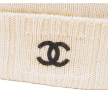 Chanel 'Half Black Half Ecru' Cashmere CC Beanie