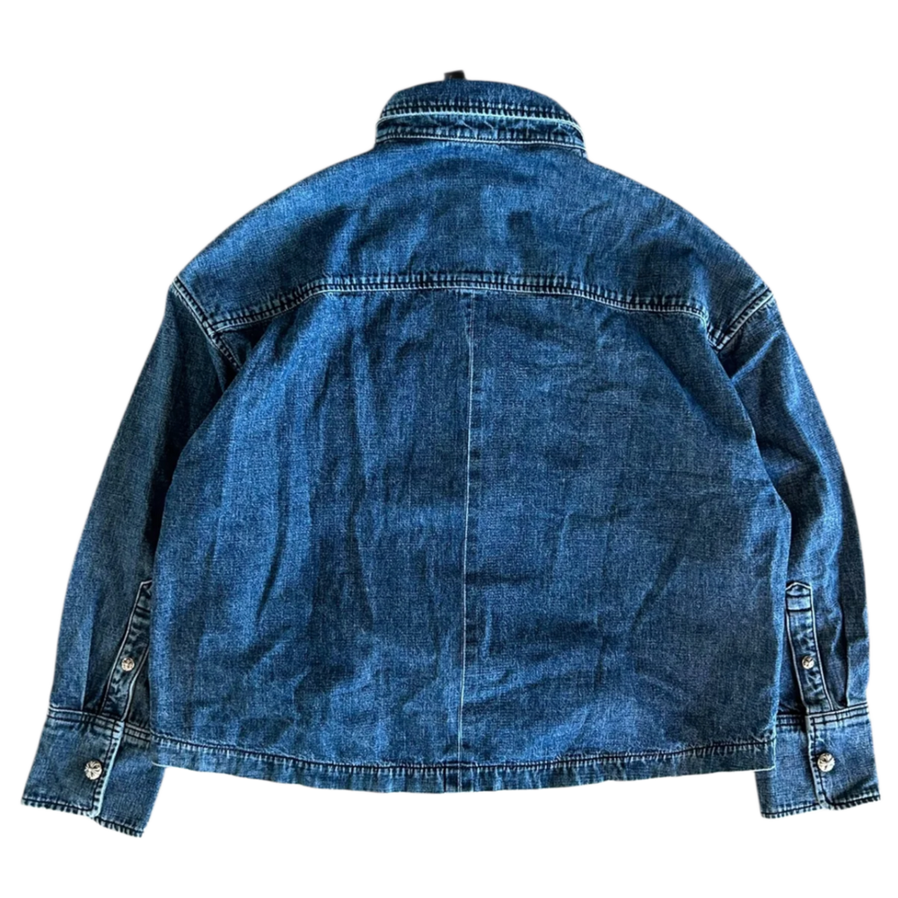 Chrome Hearts Women's 'Indigo Denim' Button Up Shirt