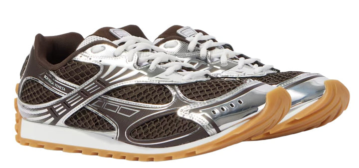 Bottega Veneta Orbit Brown/Silver Sneakers