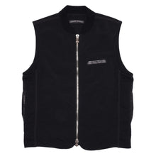 Chrome Hearts 'Leather Cross Spine Patches' Black Papa Zip Up Vest