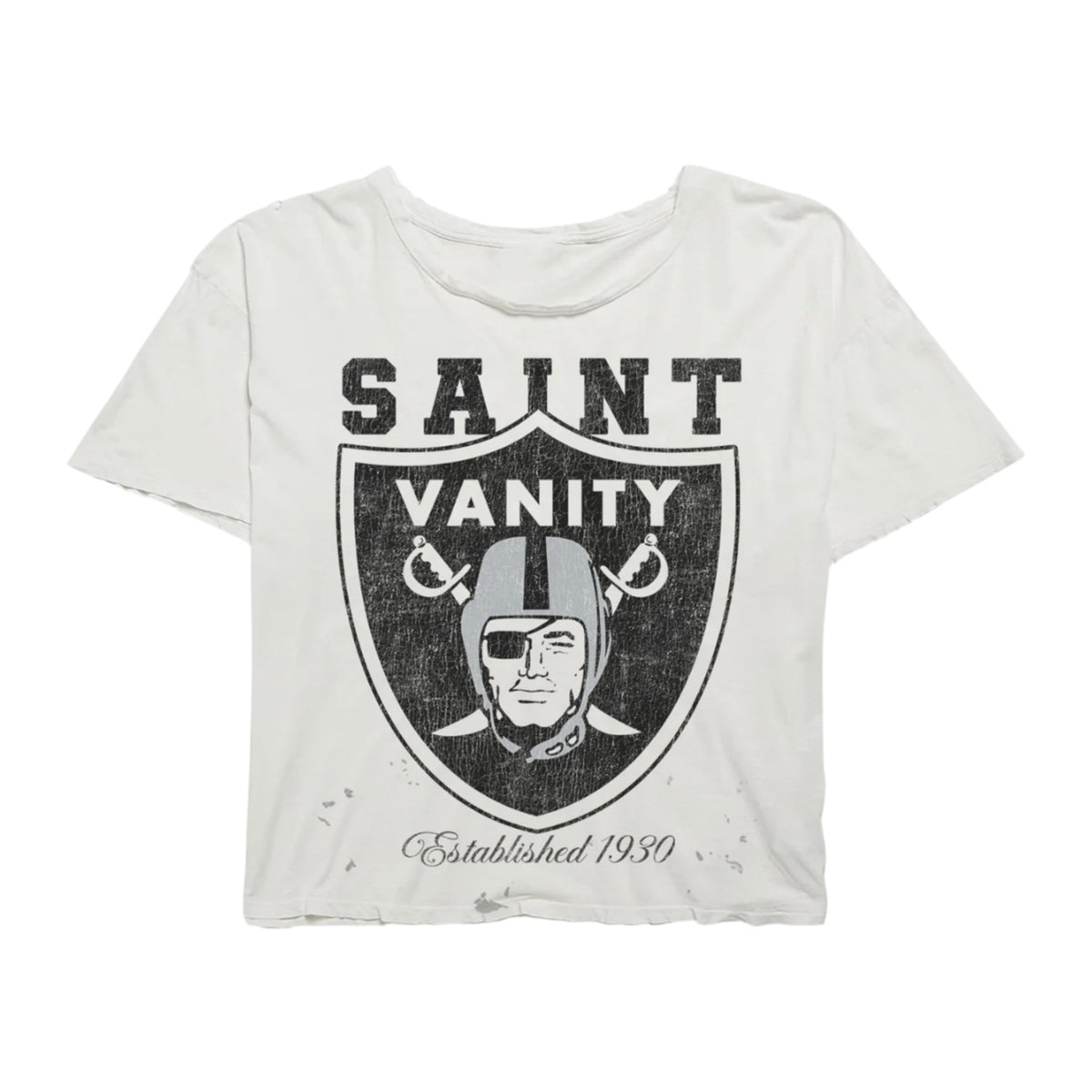 Saint Vanity 'Raiders' White Distressed Tee