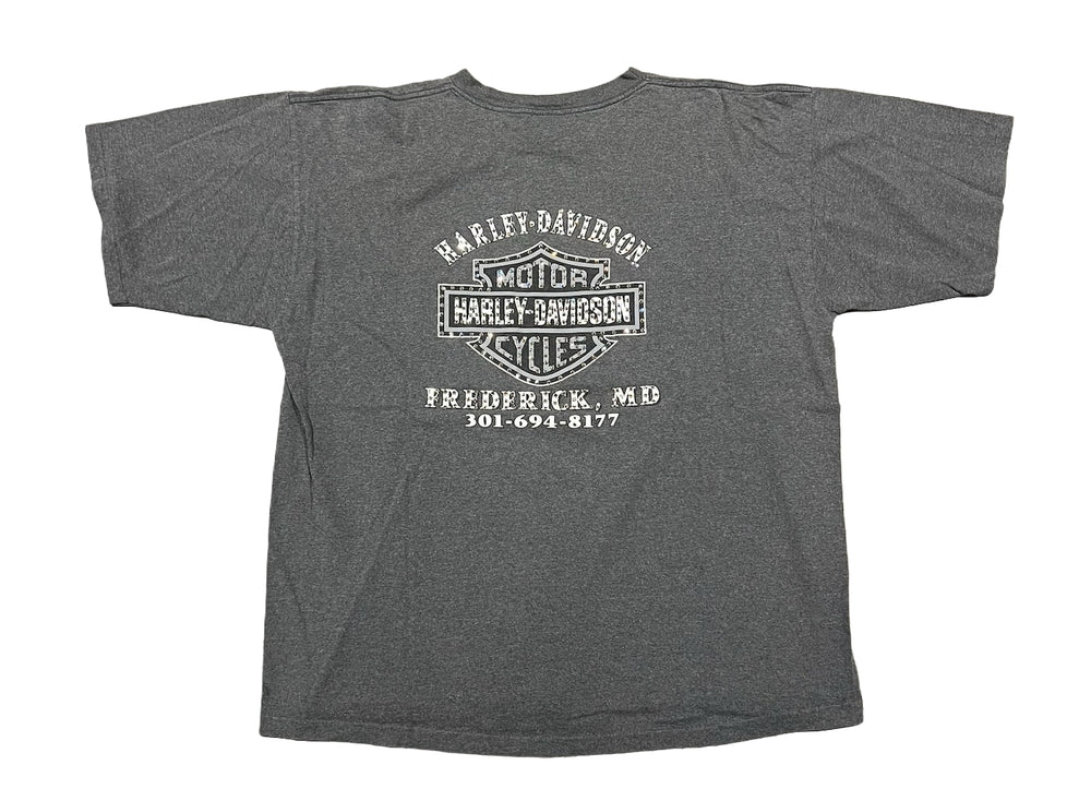 Harley Davidson 'Blue Eagle' Rhinestone Vintage Tee