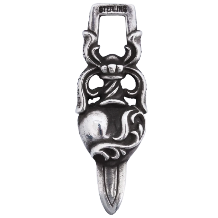 Chrome Hearts 'Silver' Heart Dagger Pendant