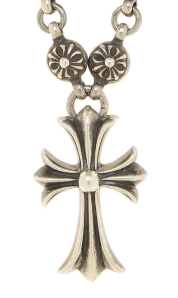 Chrome Hearts 'Silver Cross' 20in Crossball Necklace