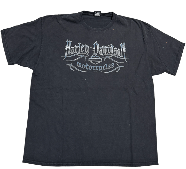 Harley Davidson 'Leominster MA' Vintage Black Tee