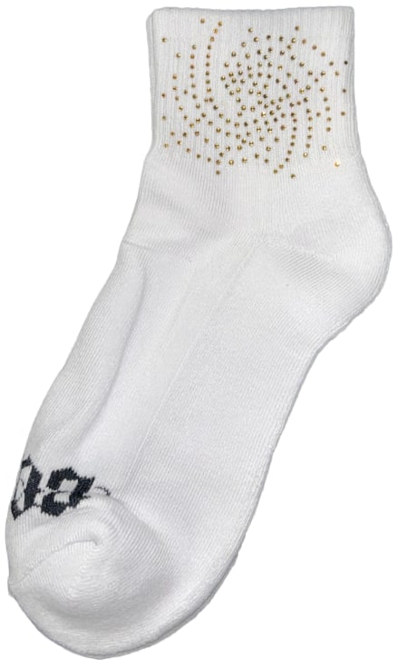 Bossi 'Gold Swirl' Rhinestone Socks