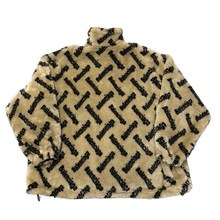 Balenciaga 'Logo Pattern' Sherpa Tan Fleece Zip Up Jacket