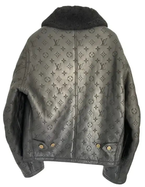 Louis Vuitton 'Shearling Embossed' Monogram Black Jacket