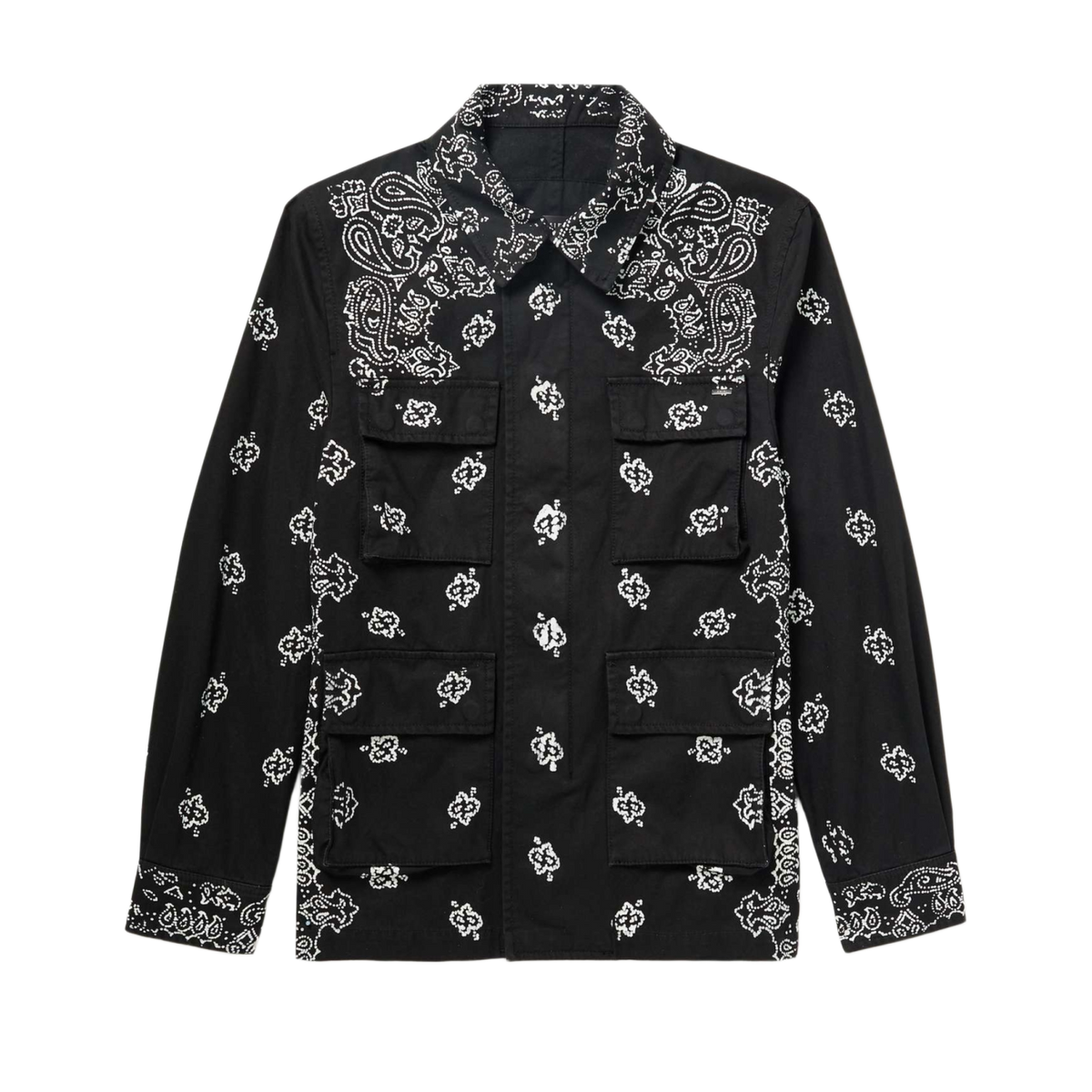 Amiri 'Black' M-65 Bandana Print Denim Jacket