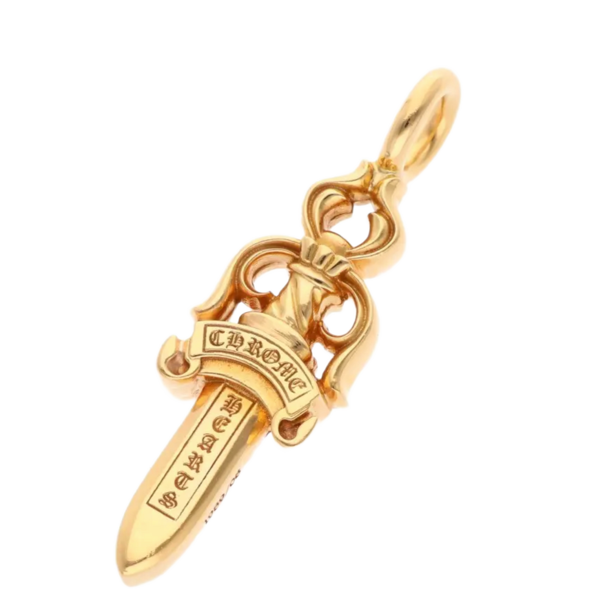 Chrome Hearts 22K Gold 'Double Dagger' Pendant