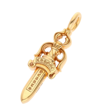 Chrome Hearts 22K Gold 'Double Dagger' Pendant