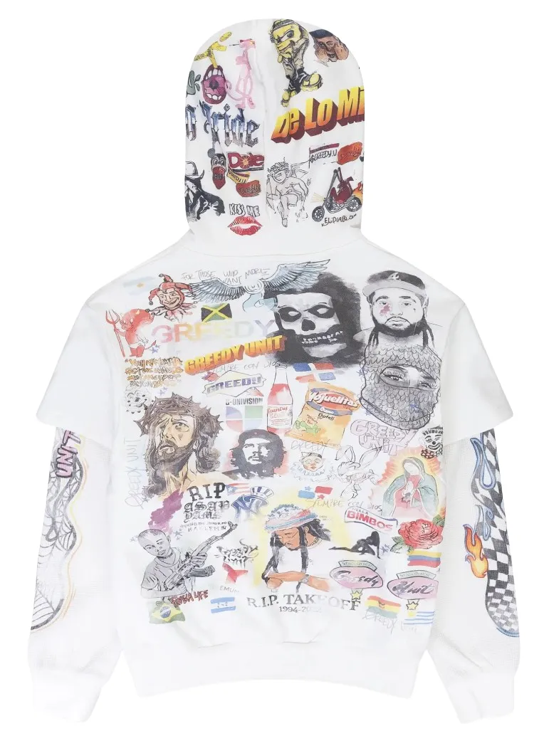 Greedy Unit 'All Over Print' Hoodie