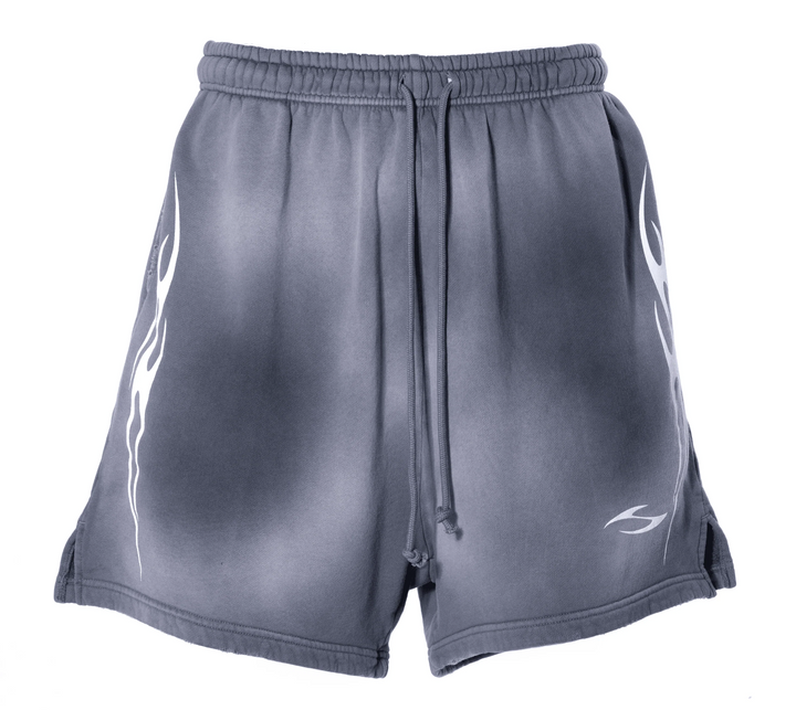Hellstar 'Grey' Uniform Flame Shorts