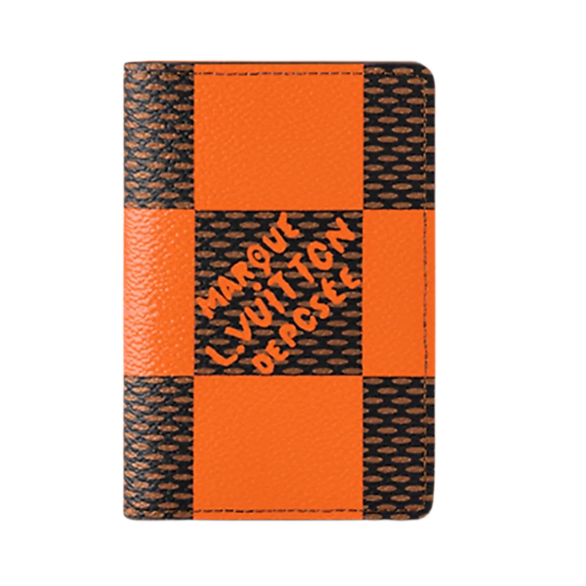 Louis Vuitton 'Damier Pop Orange' Pocket Organizer Wallet