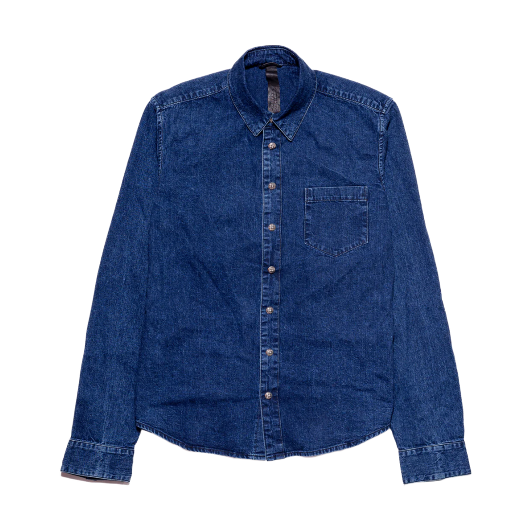 Chrome Hearts 'Black Cross Patch' Denim Button Up Shirt