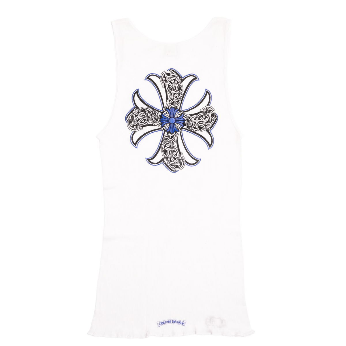 Chrome Hearts Vintage 'Blue Vine Cross' White Tank Top