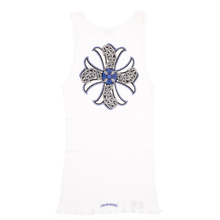 Chrome Hearts Vintage 'Blue Vine Cross' White Tank Top