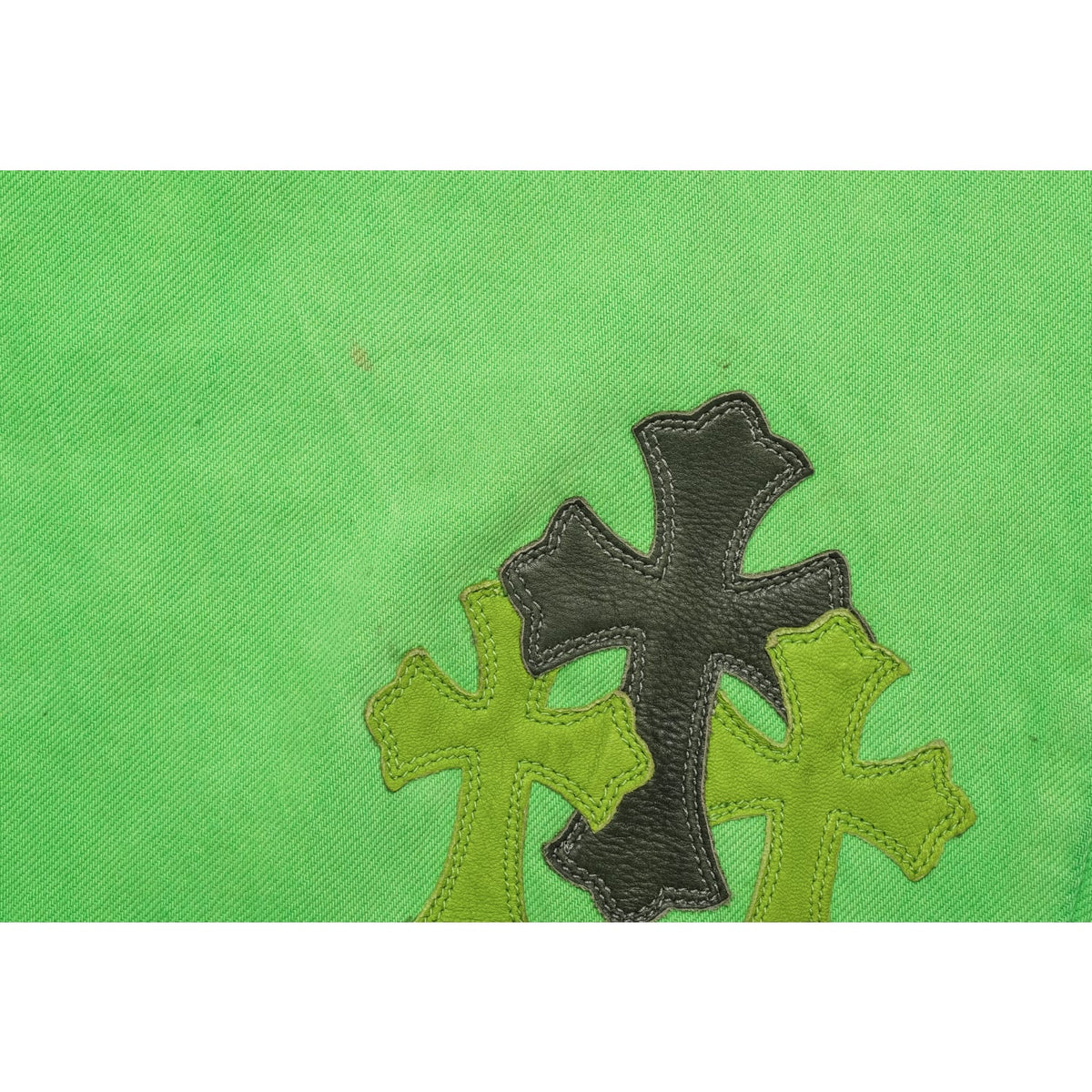 Chrome Hearts 'Green' 29 Patch Jeans