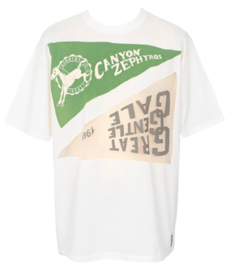 Kapital 'Burn Out Jersey' White  Tee