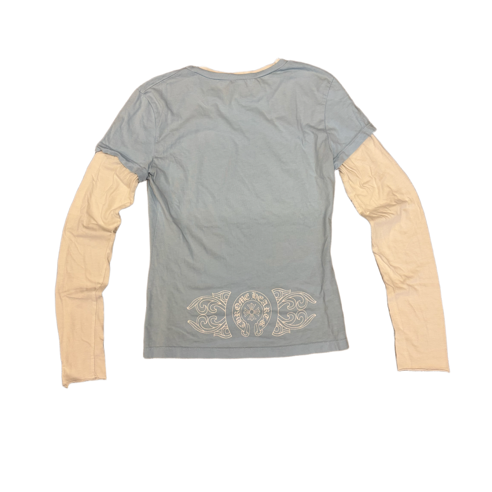 Chrome Hearts Vintage Women's 'Baby Blue Layered' Longsleeve