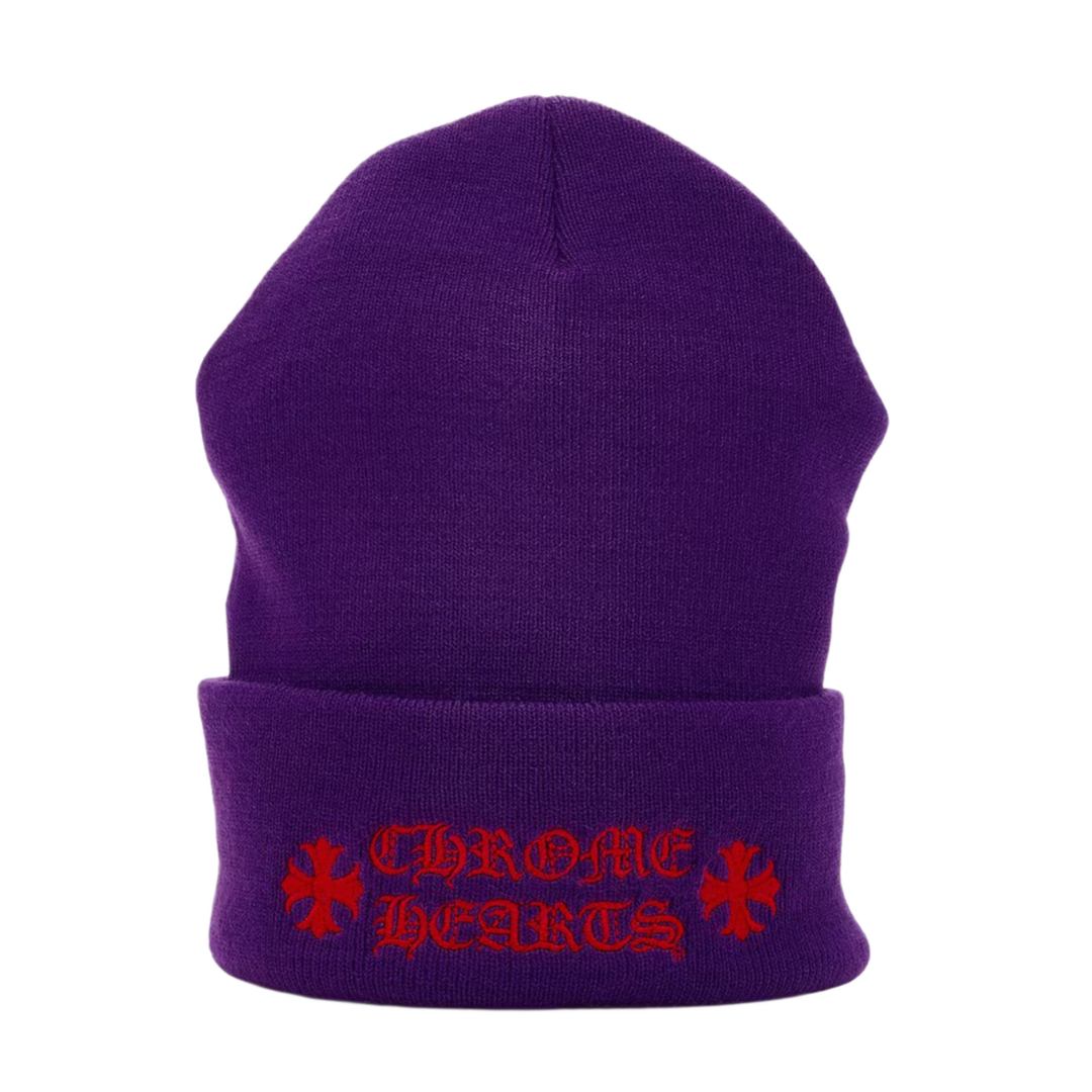 Chrome Hearts 'Watch' Purple Beanie