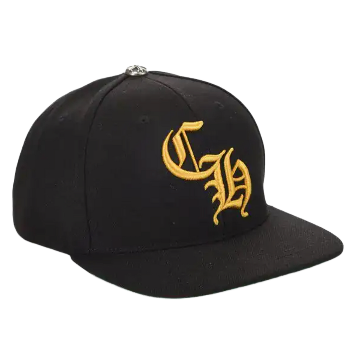 Chrome Hearts 'Black & Yellow' 6 Panel Black Baseball Hat