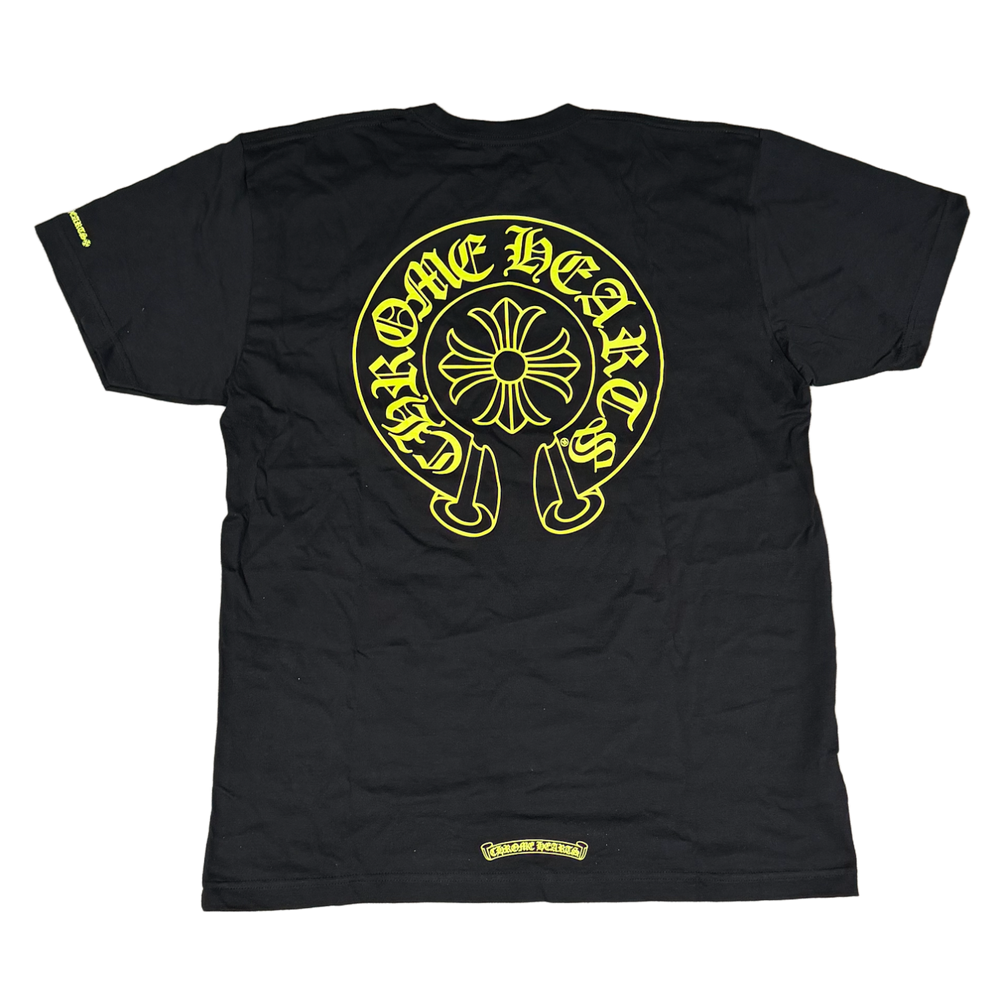 Chrome Hearts 'Black' Neon Horseshoe Logo Pocket Tee