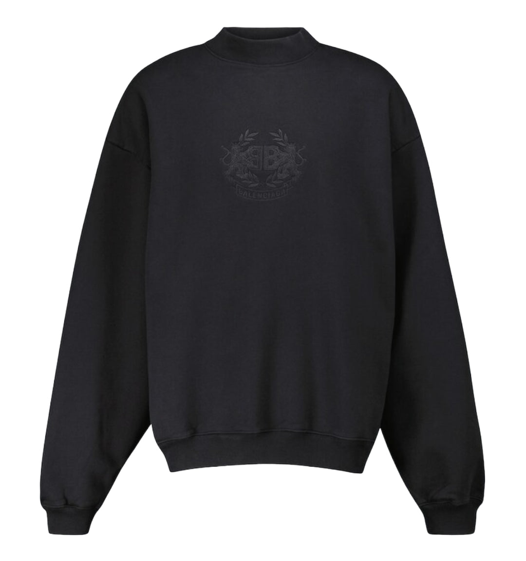 Balenciaga 'Lions Laurel' Black Sweatshirt