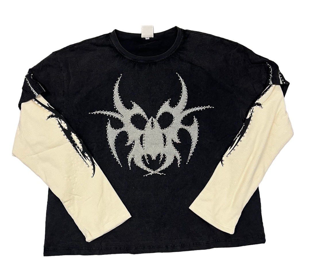 Chew Forever 'Studded Roach' Thermal Longsleeve