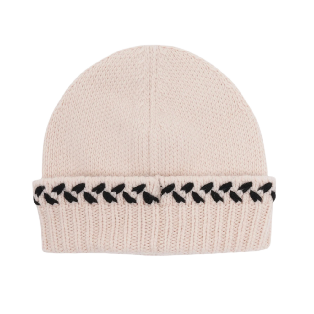 Chanel 'White & Black Chain' Knit Cashmere Beanie