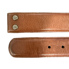 Back View Chrome Hearts 'Brown' Leather Belt Strap