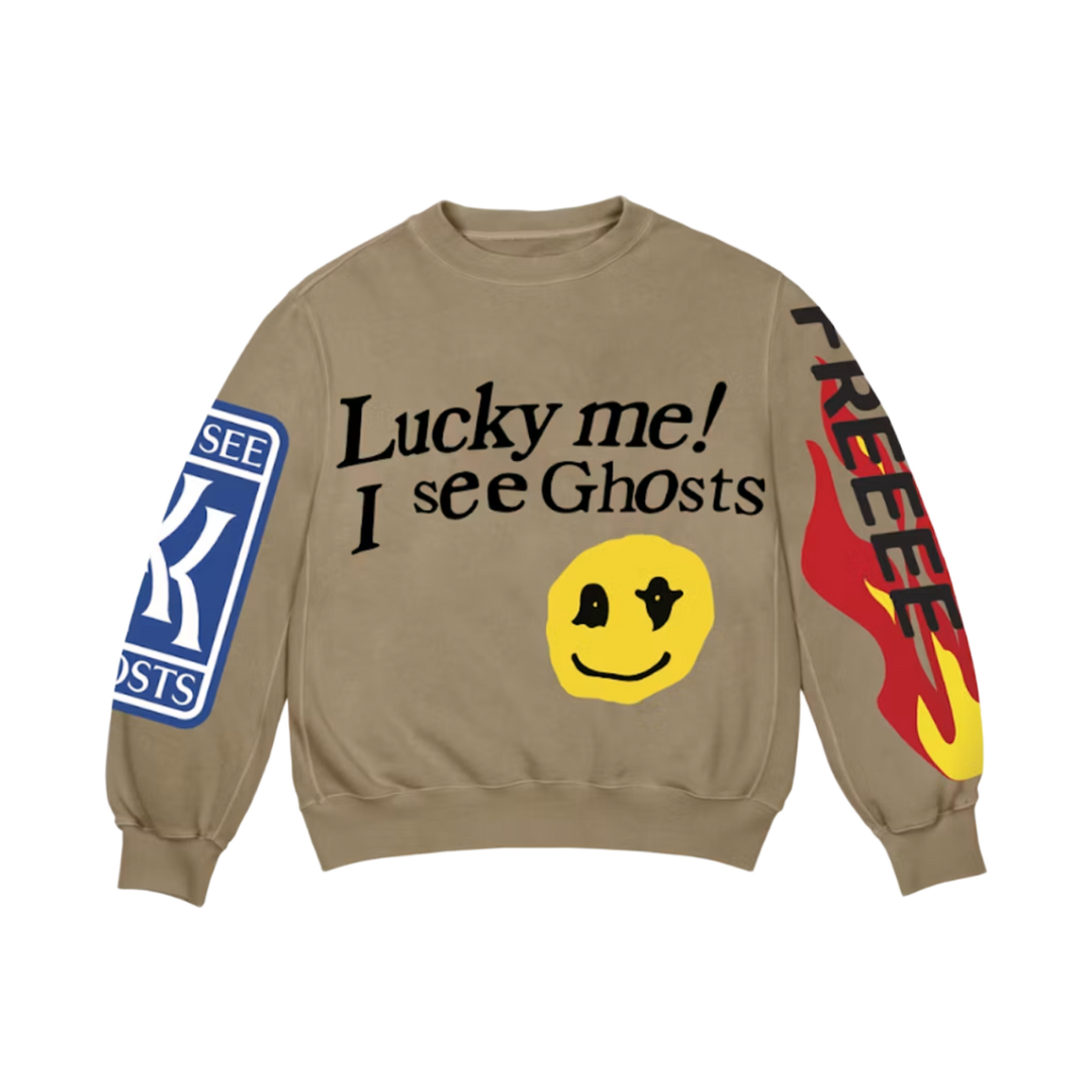 CPFM Kids See Ghosts 'Brown' Lucky Me Crewneck