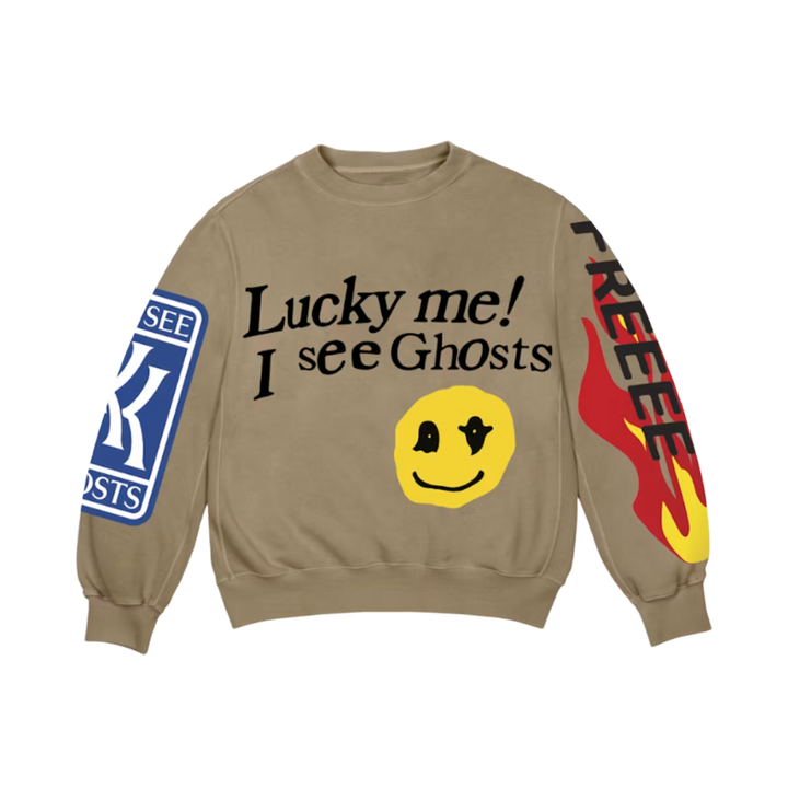 CPFM Kids See Ghosts 'Brown' Lucky Me Crewneck