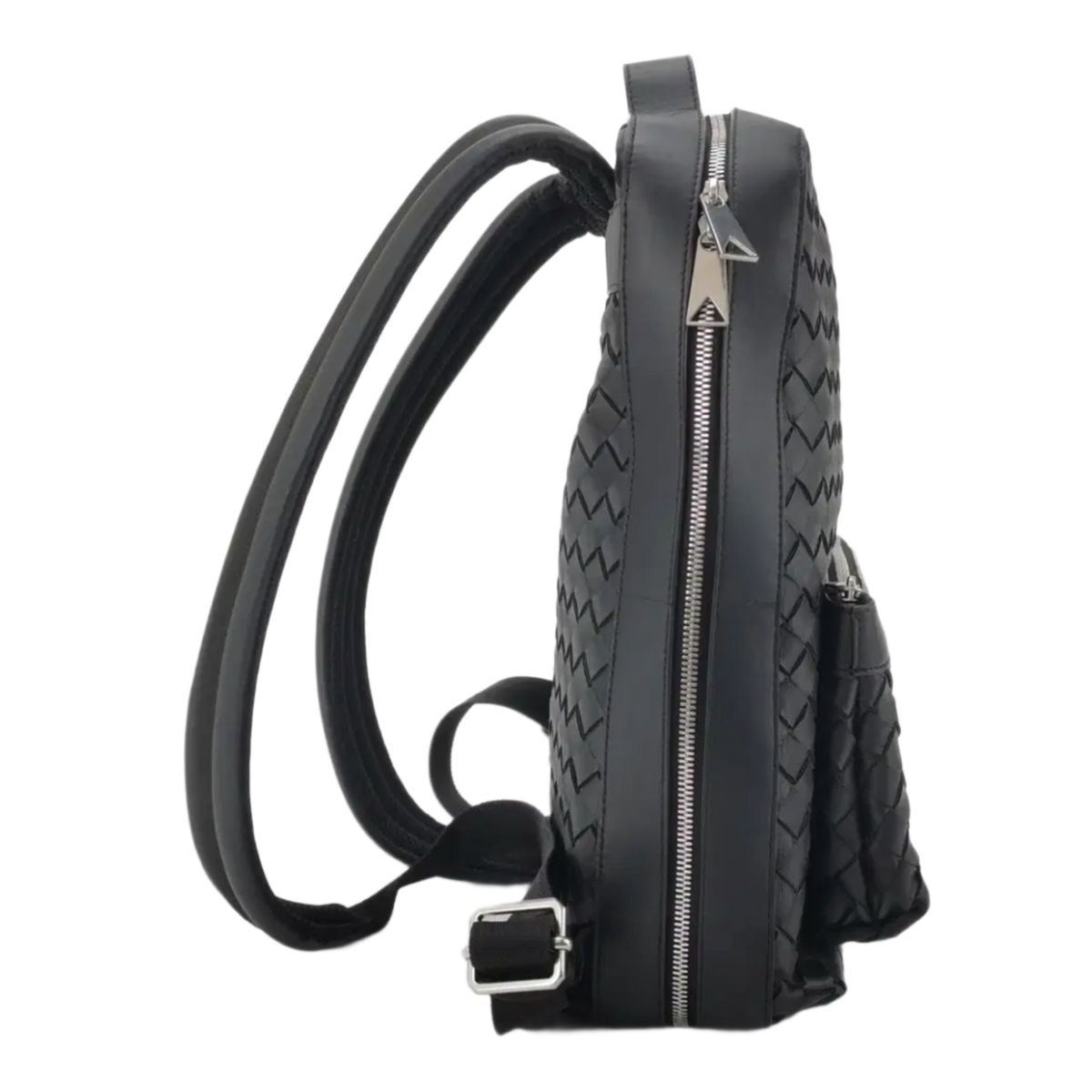 Bottega Veneta 'Black' Calfskin Intreccio Backpack
