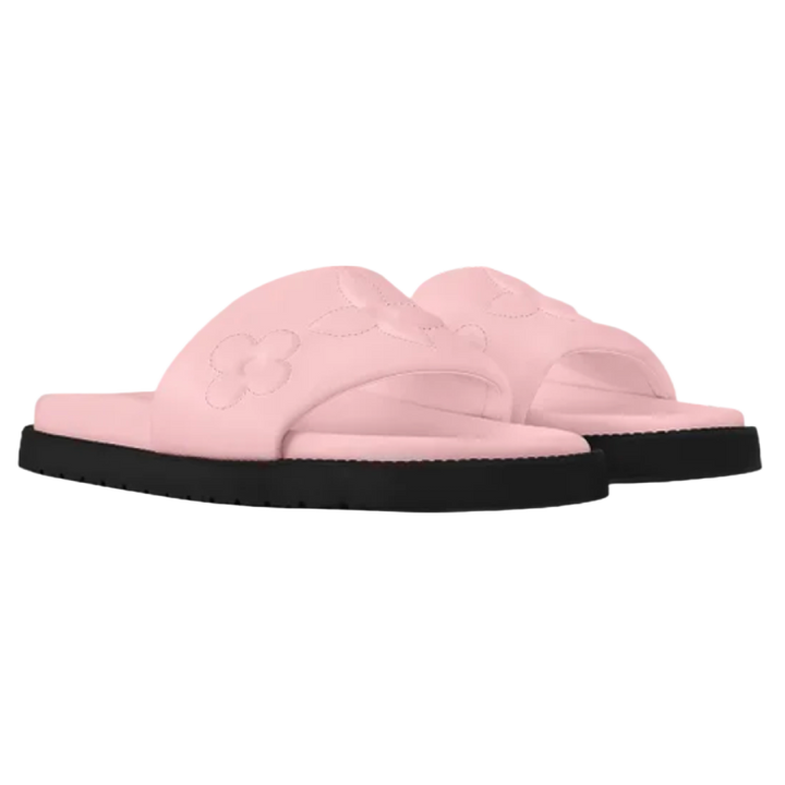 Louis Vuitton 'Soft Pink' Monogram Womens Slippers