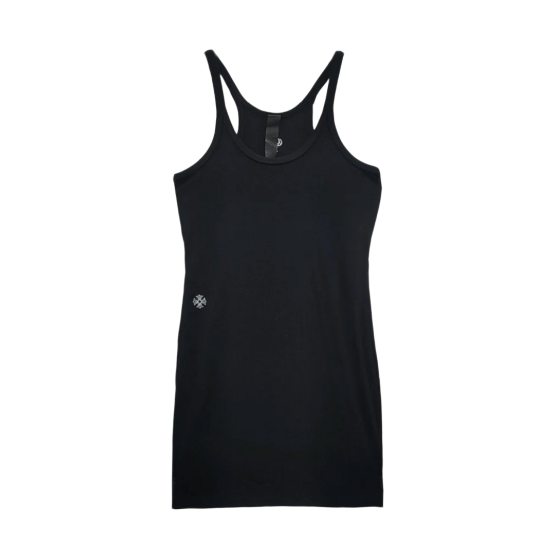 Chrome Hearts 'Bad Seed CH Plus Cross Embroidered' Black Rib Tank Top