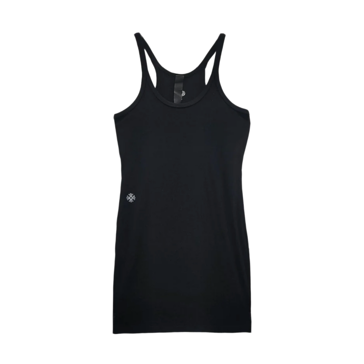 Chrome Hearts 'Bad Seed' CH Plus Cross Embroidered Black Rib Tank Dress